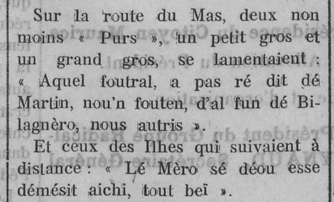 Tèxtes occitans dins la premsa anciana d’Aude